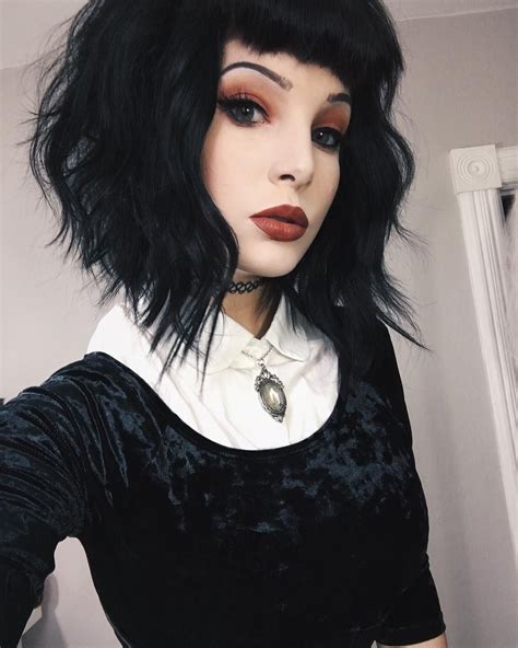 goth haircuts|goth girl with brown hair.